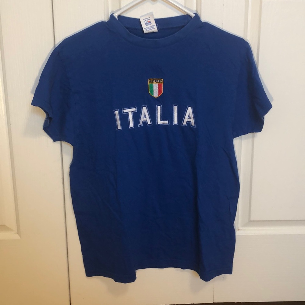Embroidered “ITALIA” Tee